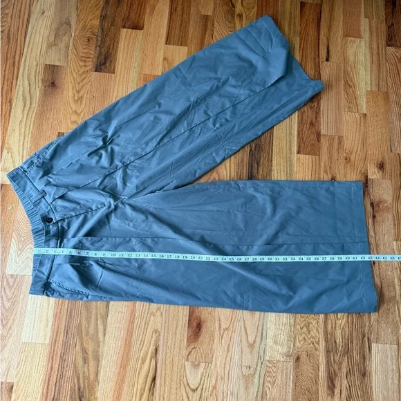 Gray Wide Leg Pants with Pleated Front - Picture 8 of 15